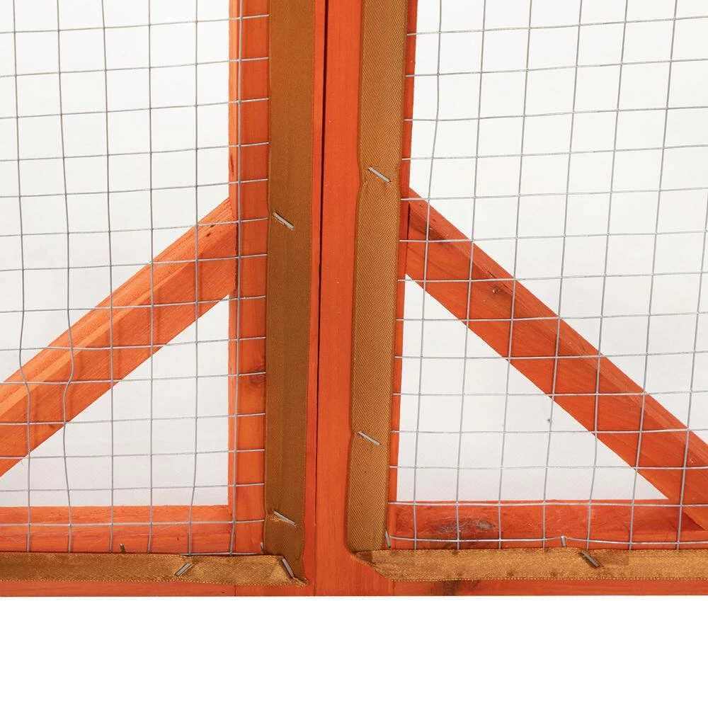 Wooden Cat Cage with Green Asphalt Roof, Galvanized Wire Mesh by Amucolo - Image 4