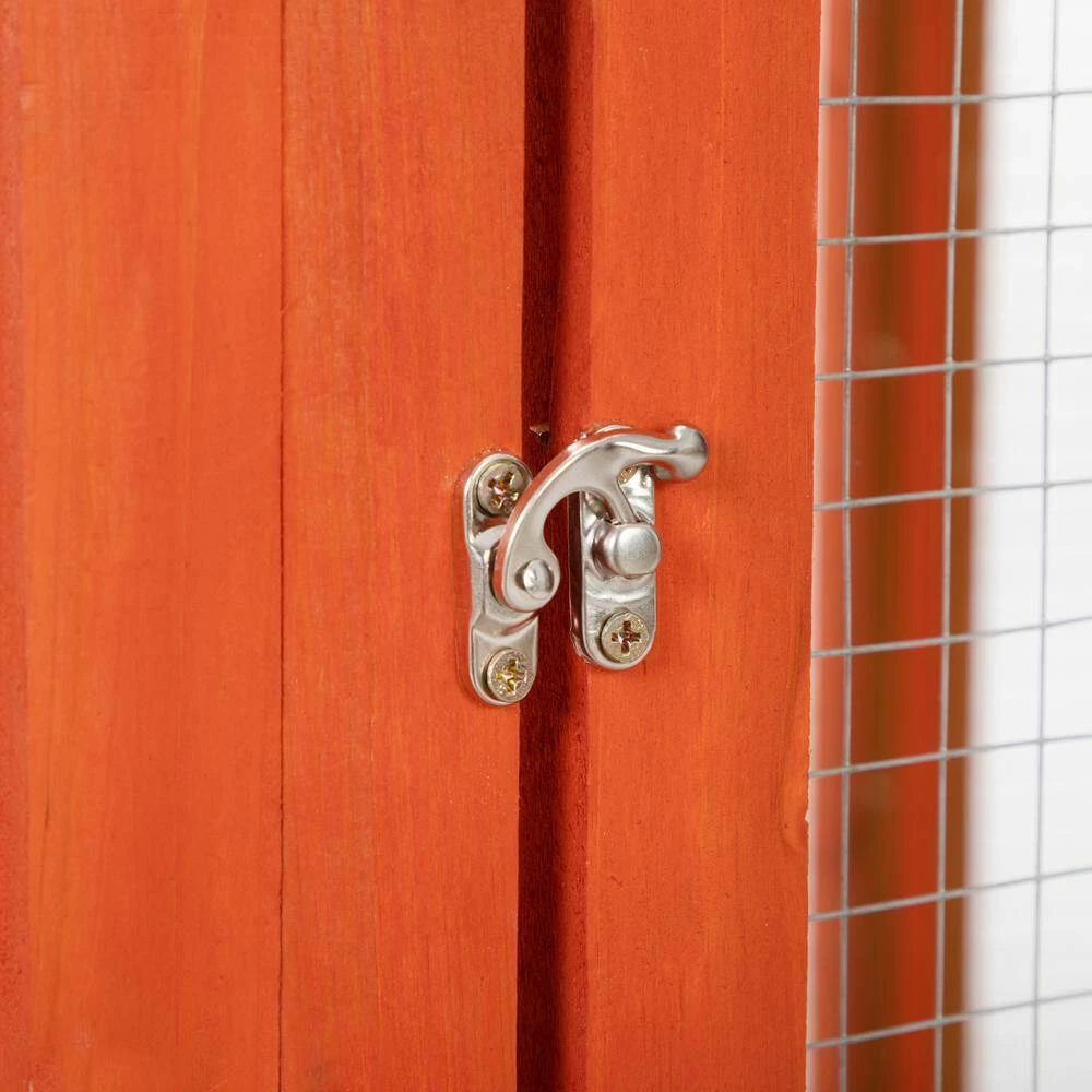 Wooden Cat Cage with Green Asphalt Roof, Galvanized Wire Mesh by Amucolo - Image 5