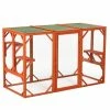 Wooden Cat Cage with Green Asphalt Roof, Galvanized Wire Mesh by Amucolo