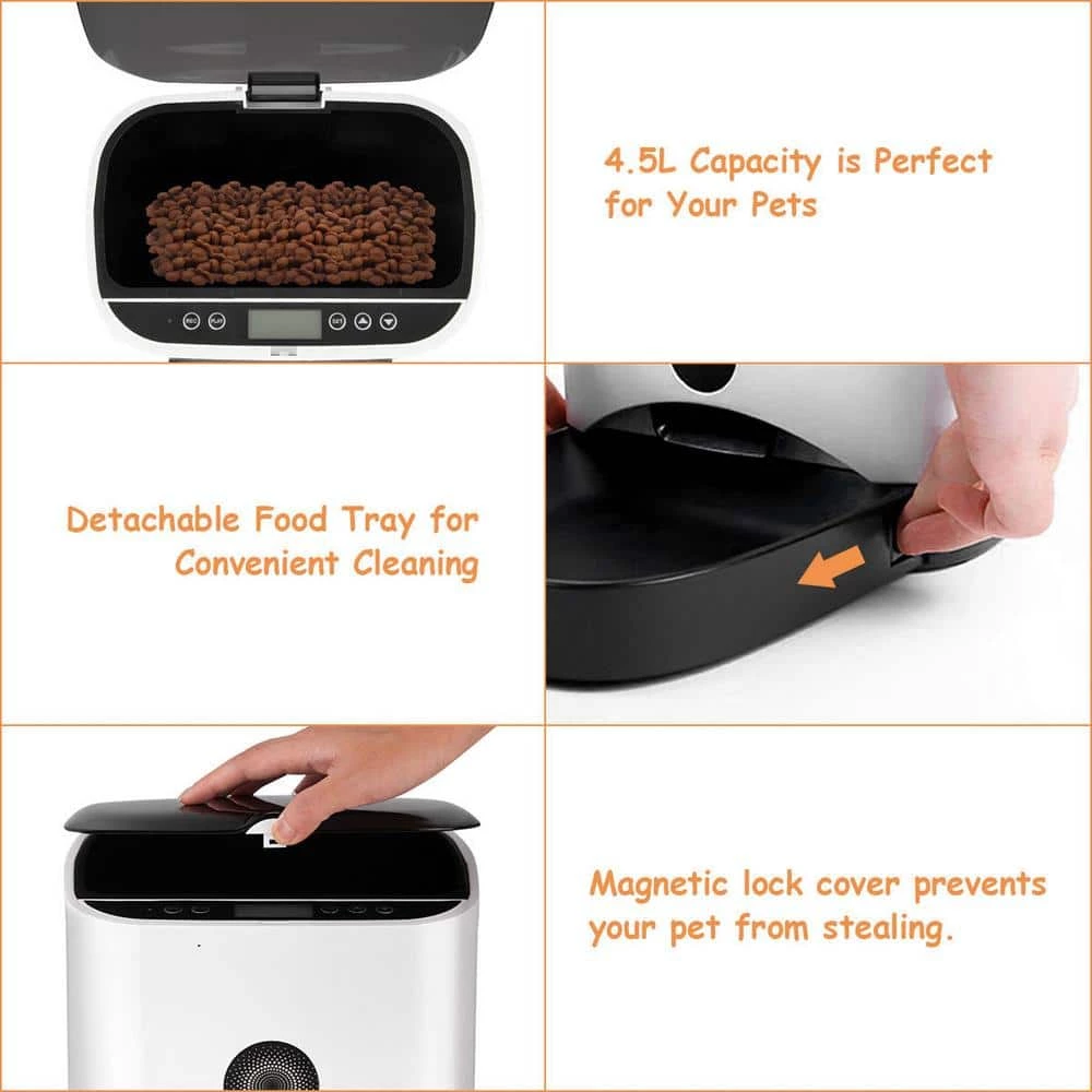 4.5 L Automatic Pet Feeder Food Dispenser by ANGELES HOME - Image 7