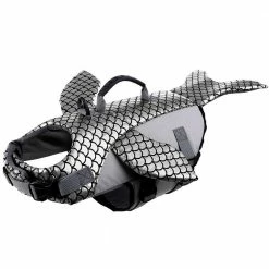 Medium 22 lbs. to 39 lbs. Silver Dot Doggy Life Jacket by Unbranded