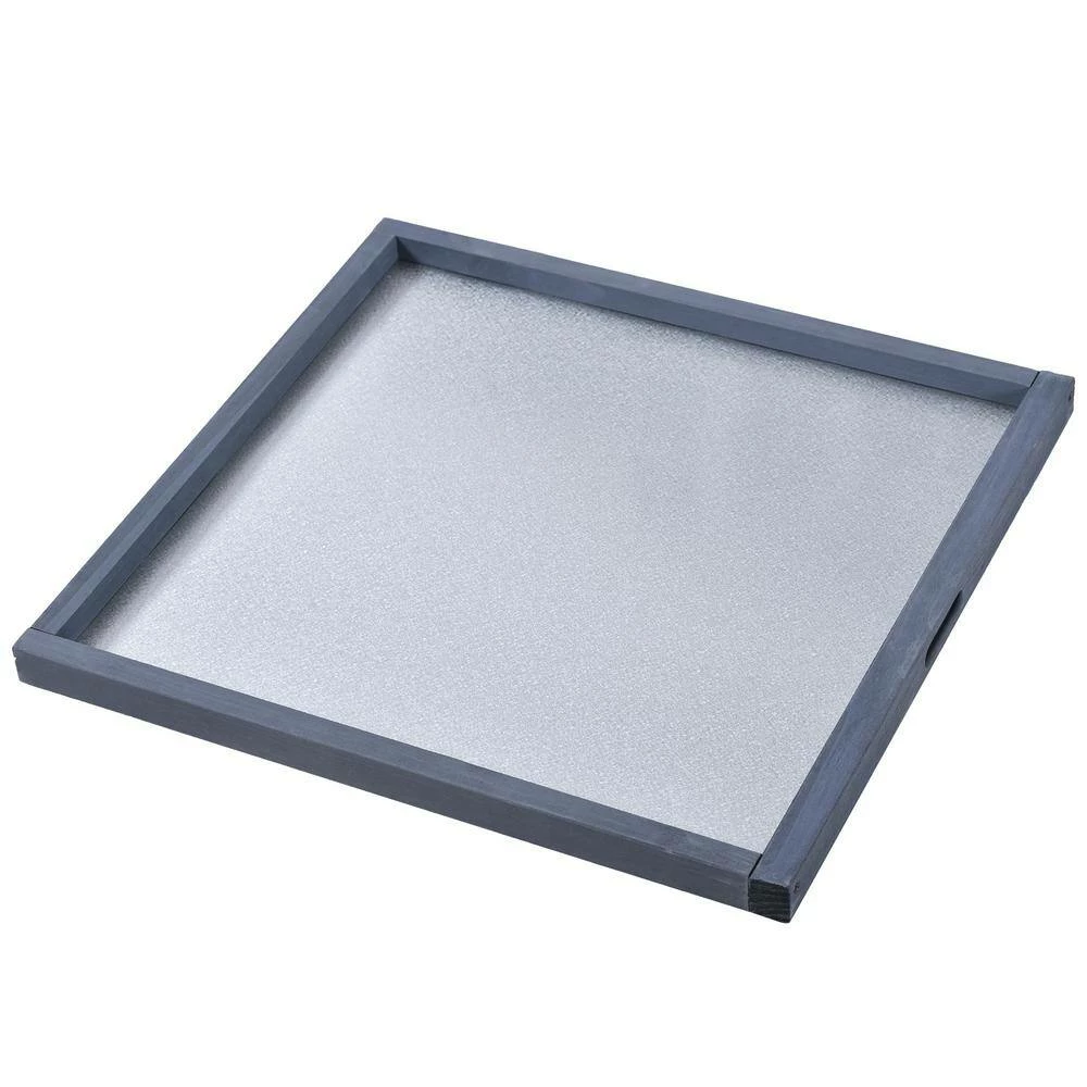 4 ft. x 2.1 ft x 2.9 ft. Small Animal House Wood Chicken Coop Rabbit Hutch with Tray and Ramp - Medium Gray by Angel Sar - Image 8