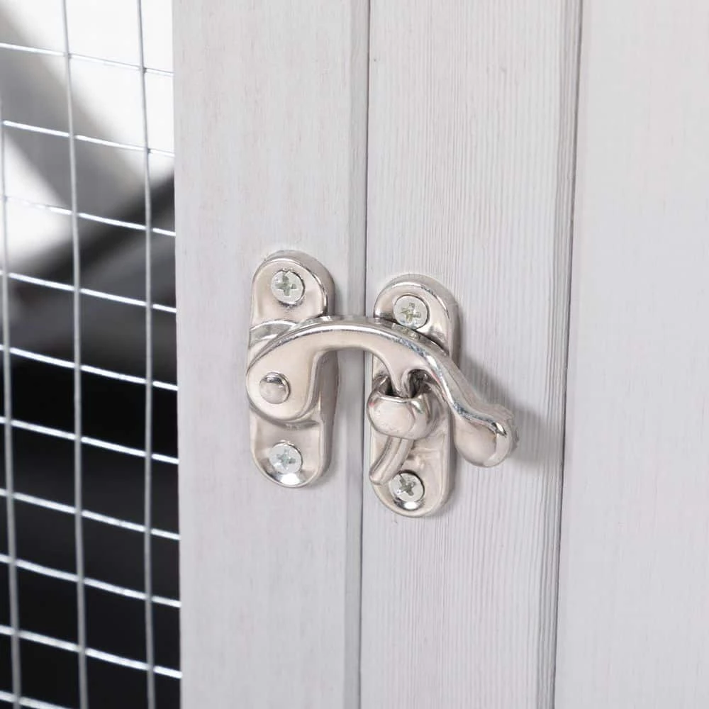 Pine Wood Bunny Cage with Casters, Indoor and Outdoor Animal House by Kahomvis - Image 5