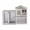48 in. Large Chicken Coop Wooden Rabbit Hutch, Gray by Tatayosi