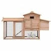 Rabbit Hutch, Outdoor Wooden Pet Bunny House Wooden Cage with Ventilation Gridding Fences by Unbranded