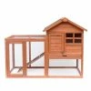 48.03 in. W Wooden Rabbit House Chicken Coop Kennels in Light Brown by Foobrues