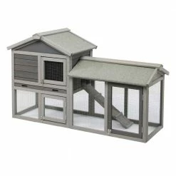Removable Tray and Ramp Garden Backyard Pet House by Foobrues