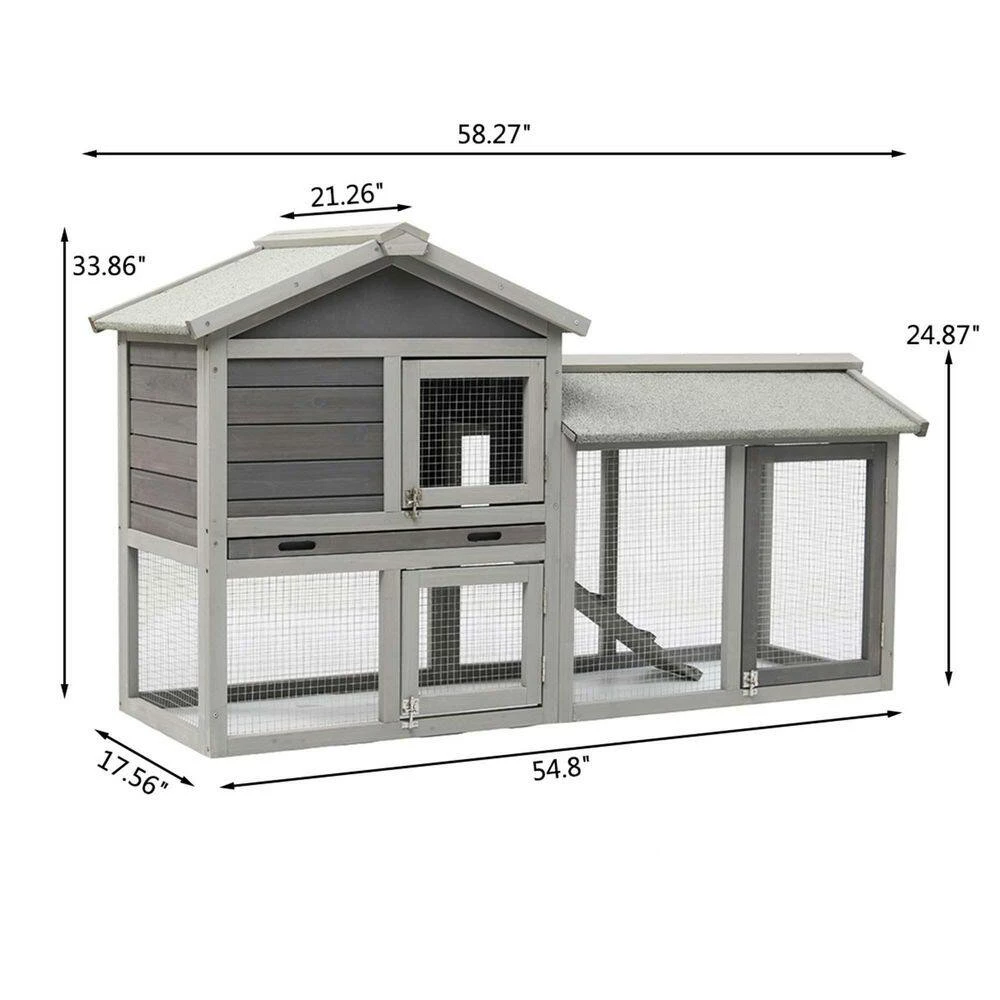 Removable Tray and Ramp Garden Backyard Pet House by Foobrues - Image 9