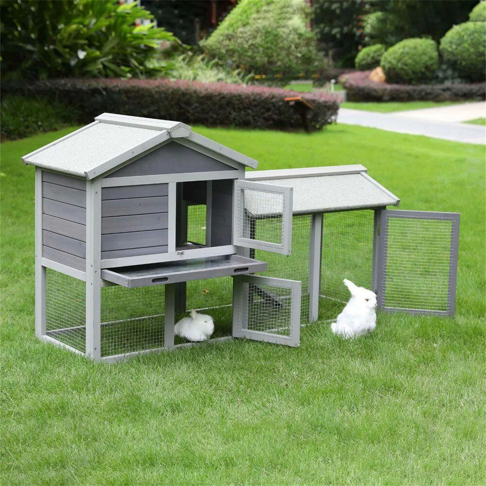 Removable Tray and Ramp Garden Backyard Pet House by Foobrues - Image 8