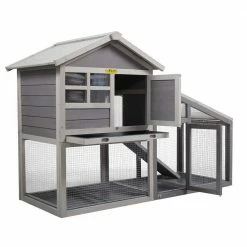 2-Story Wooden Rabbit Hutch Pet Enclosure by COZIWOW