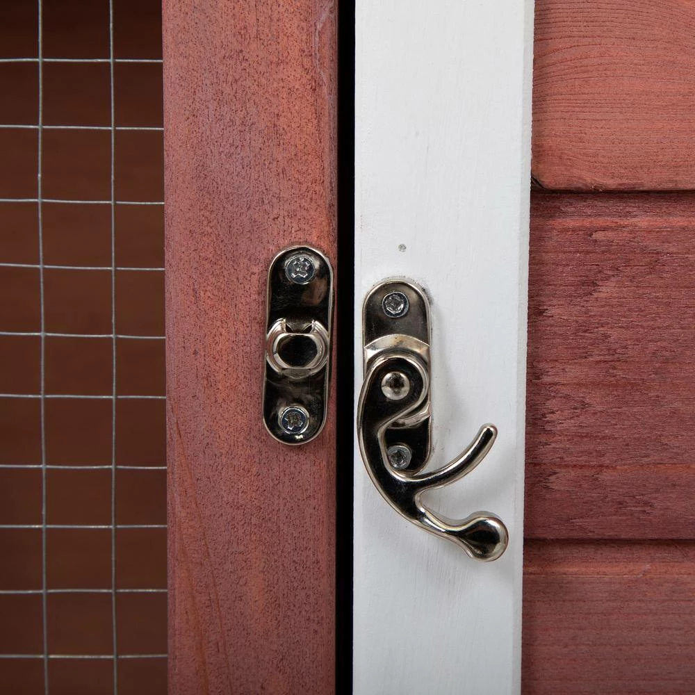 2.9 ft. x 1.4 ft. x 2.6 ft. 2-Tier Wood Bunny House Small Animal House by COZIWOW - Image 6