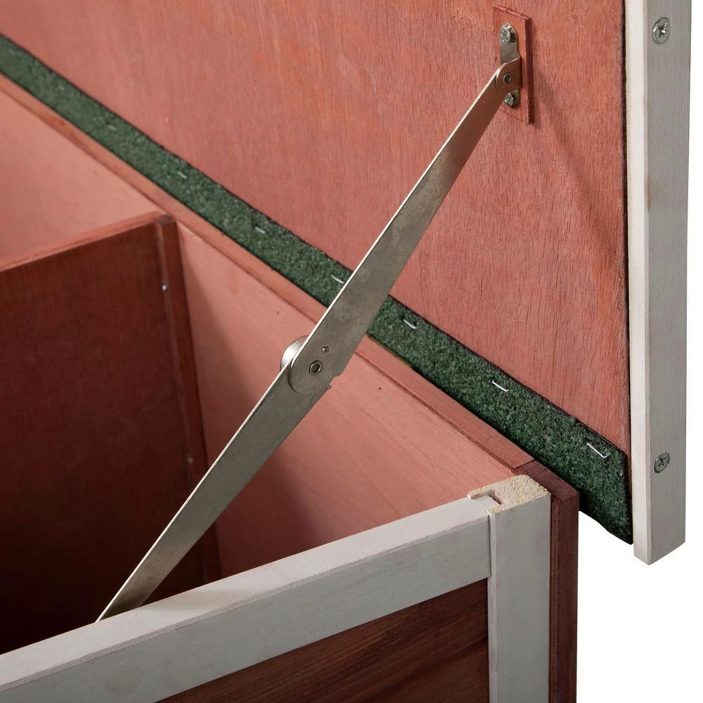 2.9 ft. x 1.4 ft. x 2.6 ft. 2-Tier Wood Bunny House Small Animal House by COZIWOW - Image 8