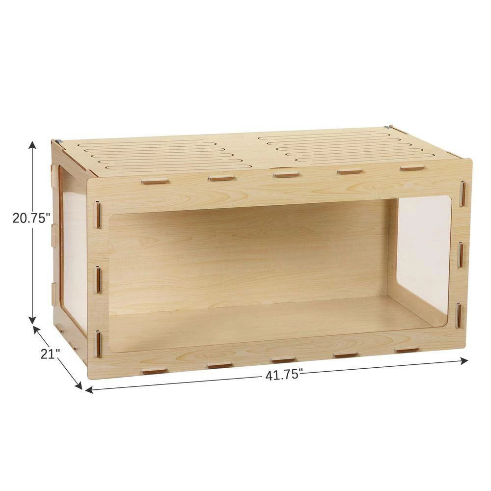 Wooden Hamster Cage Small Animal Hutch with Large Run Space by COZIWOW - Image 5