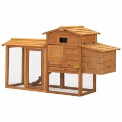 Rabbit Hutch Small Animal Wooden Cage, Backyard by COZIWOW