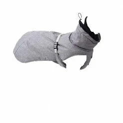 Size XL Gray Color Dog Winter Jacket with Waterproof Warm Polyester Filling Fabric by Foobrues
