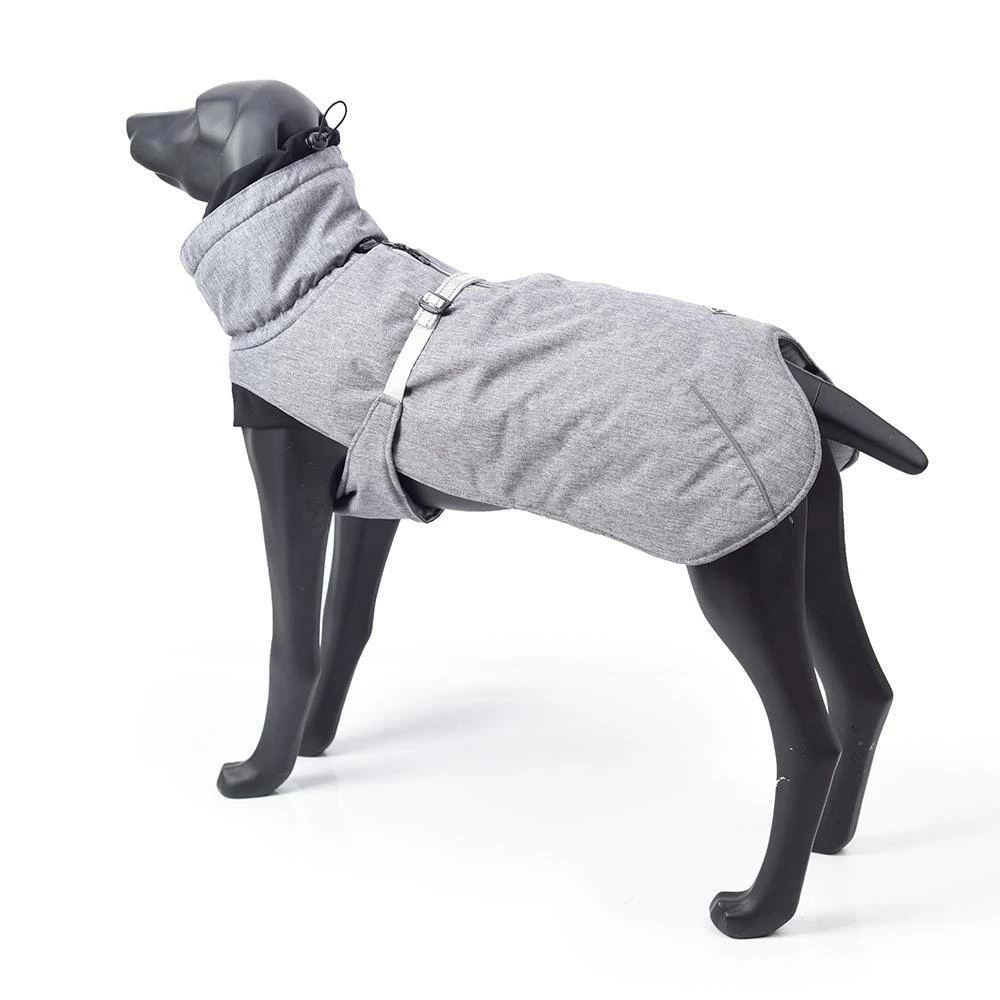 Size M Gray Cool Dog Winter Jacket with Waterproof Warm Polyester Filling Fabric by Foobrues - Image 5