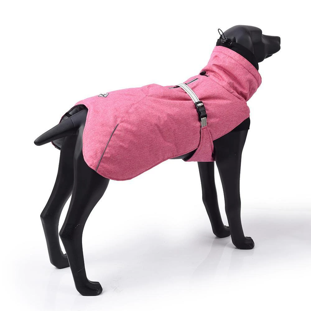 Pet Dog Winter Jacket with Waterproof Warm Polyester Filling Fabric Pink in Small Size by Foobrues - Image 5