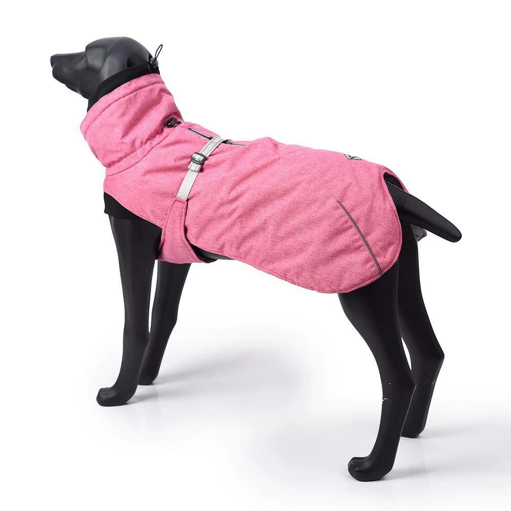 Pet Dog Winter Jacket with Waterproof Warm Polyester Filling Fabric Pink in Small Size by Foobrues - Image 4