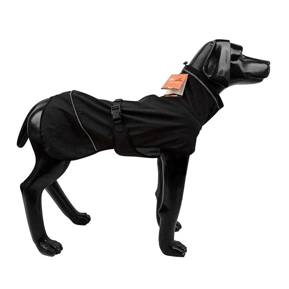 Black Water Repellent Softshell Dog Jacket Pet Clothes for Spring Autumn in Medium Size by Foobrues - Image 2