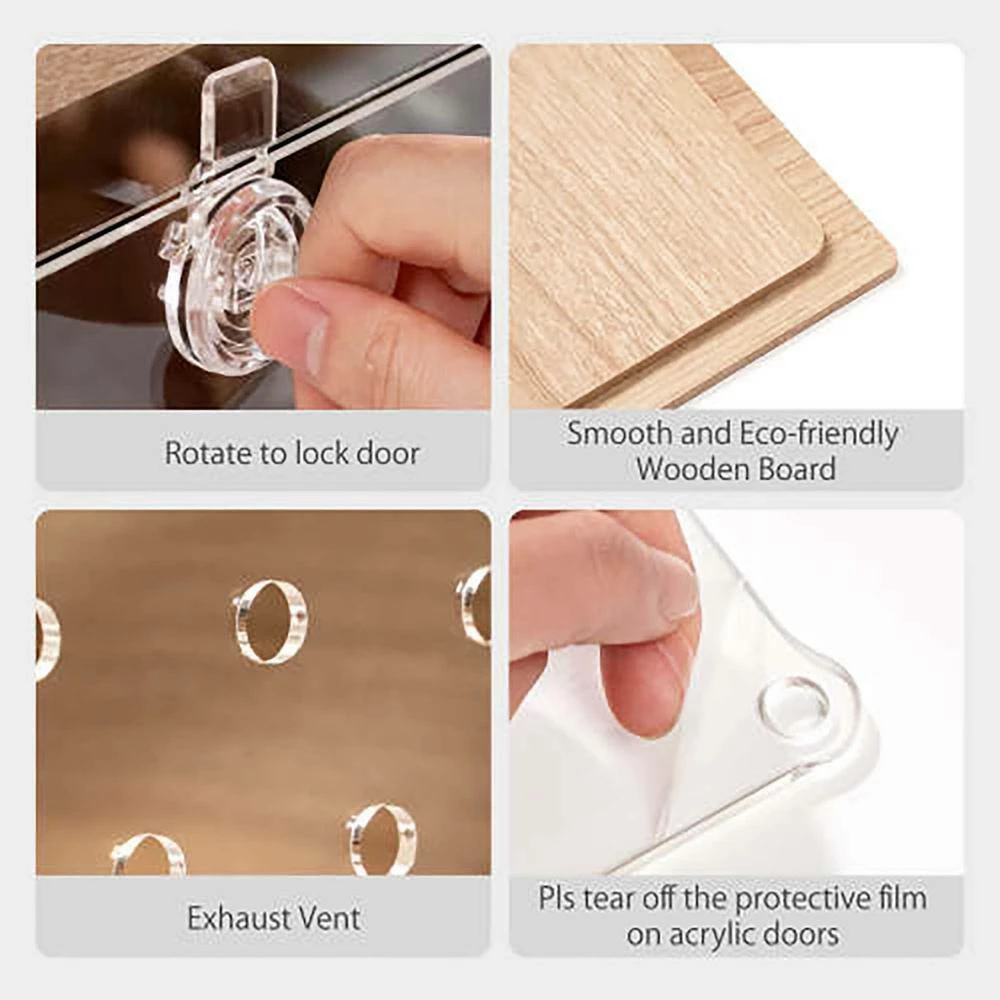 Hamster Cage Wooden Hamster House for Syrian Hamster Degus Mice or Other Similar-Sized Pets by Foobrues - Image 5