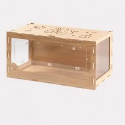 Hamster Cage Wooden Hamster House for Syrian Hamster Degus Mice or Other Similar-Sized Pets by Foobrues