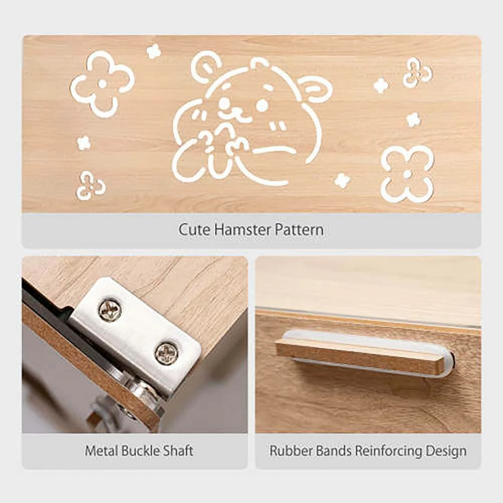 Hamster Cage Wooden Hamster House for Syrian Hamster Degus Mice or Other Similar-Sized Pets by Foobrues - Image 6