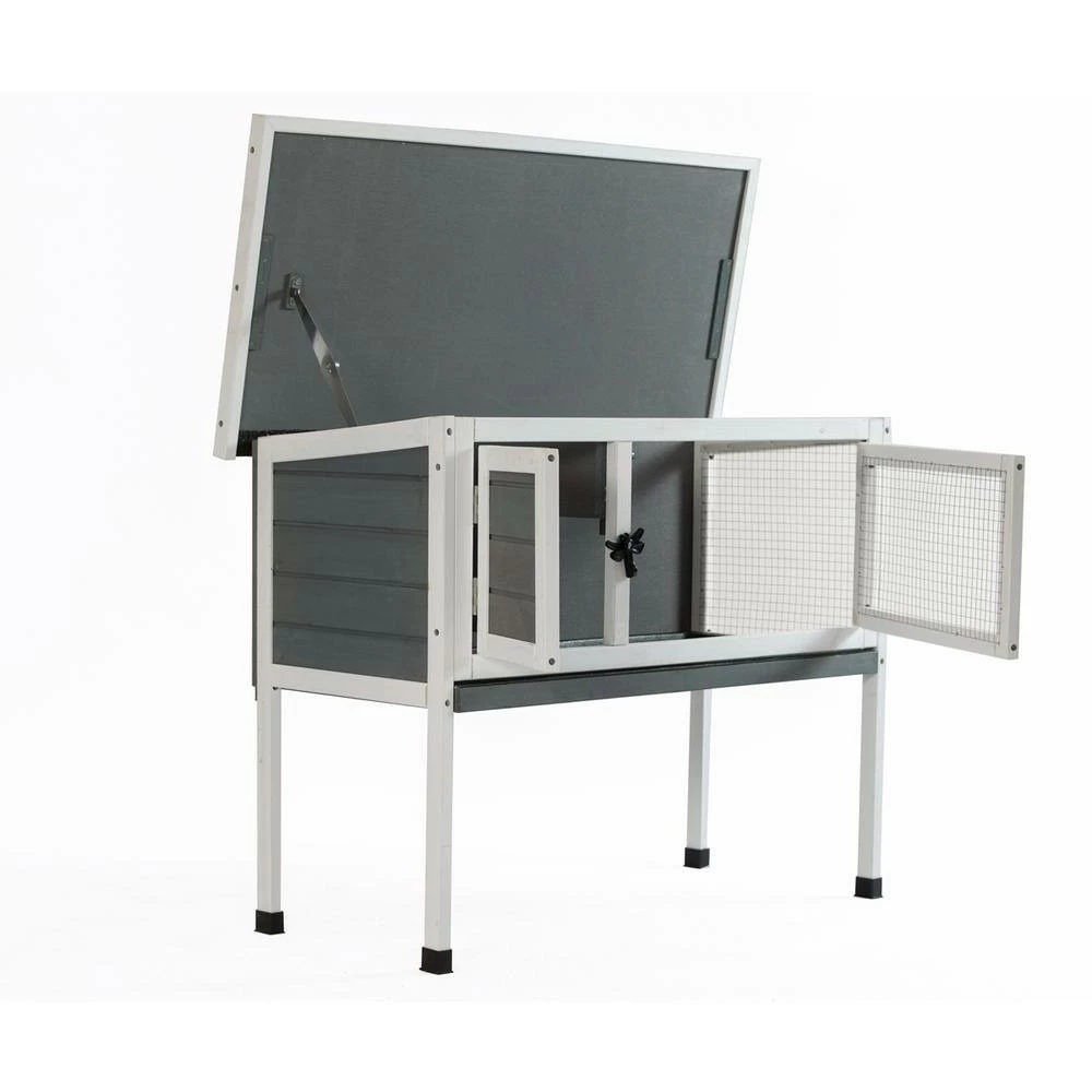 Wooden Small rabbit hutches Cement Grey Color by Foobrues - Image 5