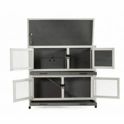 Natural Fir Wood Two-layer rabbit hutches by Foobrues