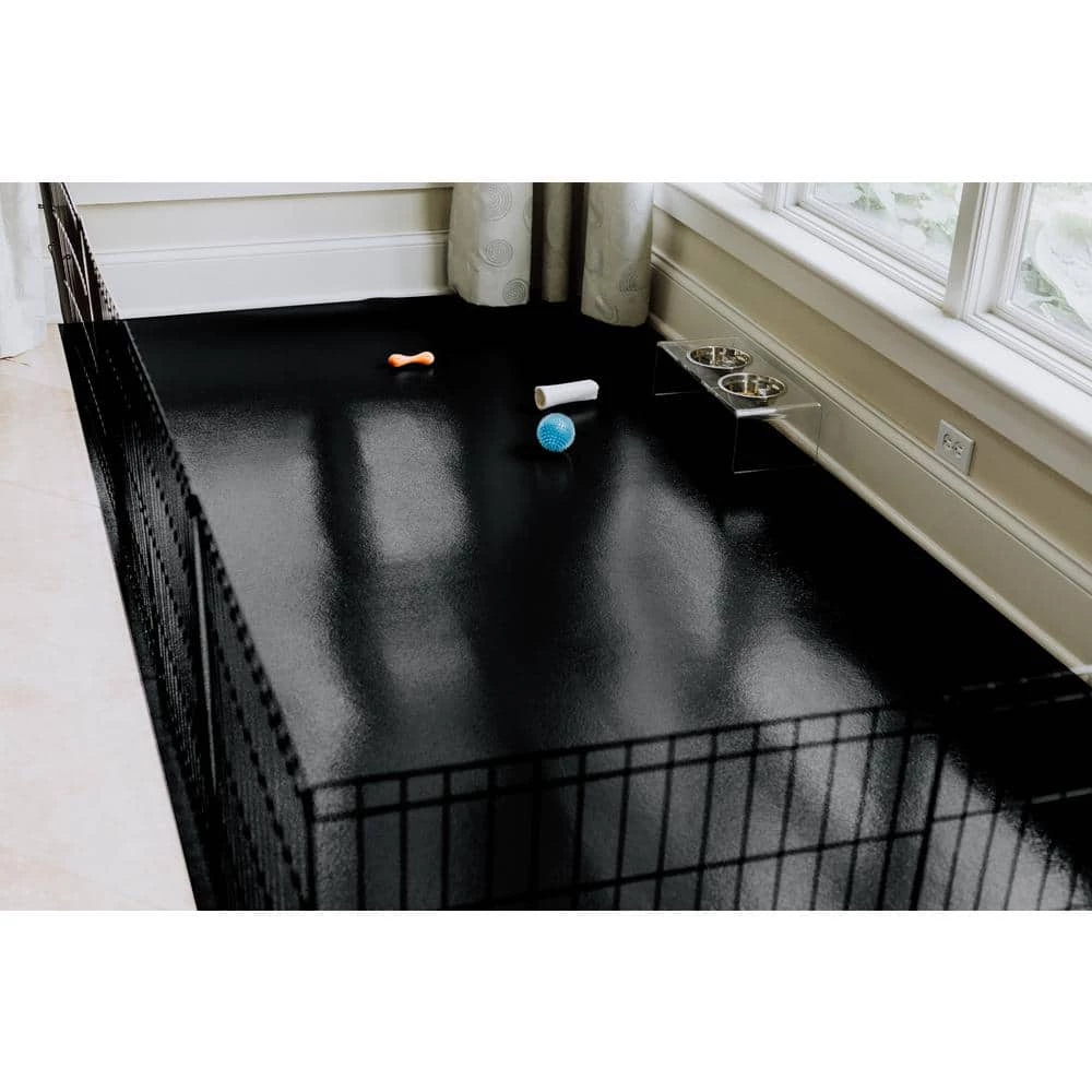 Midnight Black 5 ft. x 10 ft. Ceramic Pet Floor Protector by G-Floor - Image 2