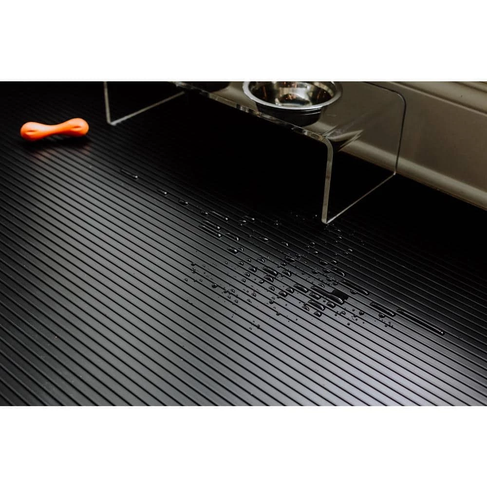 Midnight Black 5 ft. x 10 ft. Ribbed Pet Floor Protector by G-Floor - Image 9