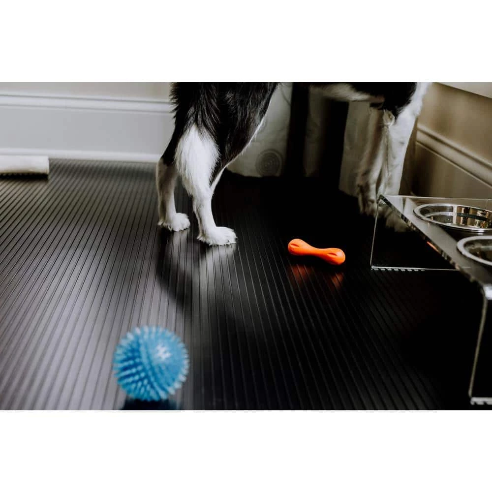 Midnight Black 5 ft. x 10 ft. Ribbed Pet Floor Protector by G-Floor - Image 8