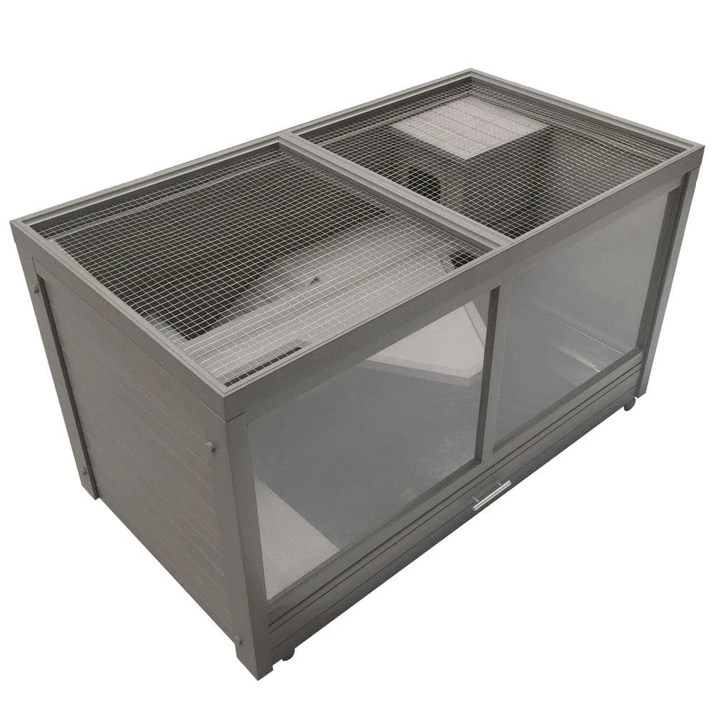 EcoFlex Jumbo Park Avenue Indoor Rabbit Hutch-Nantucket Grey by New Age Pet - Image 2