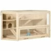 3 Tier Wooden Large Hamster Cage Small Animal House with Slide and Activity Center by PawHut