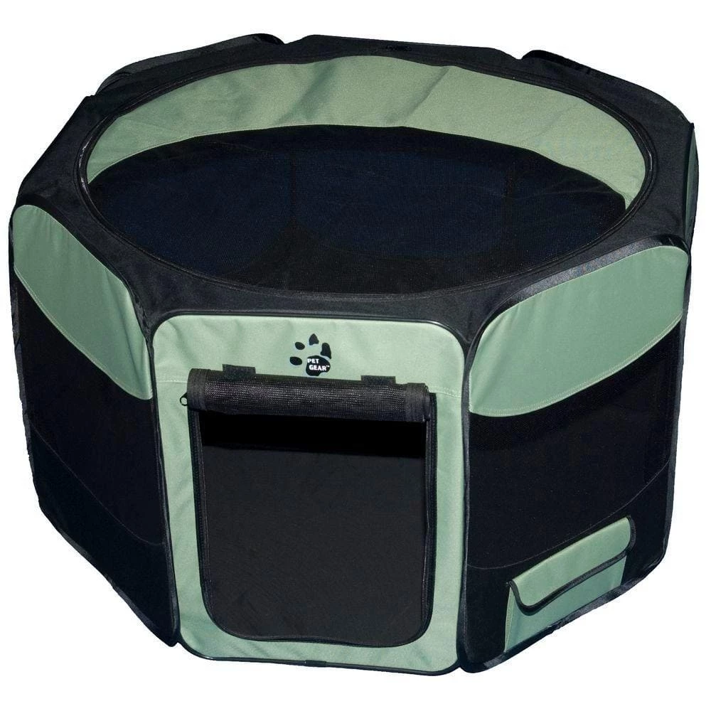 46 in. L x 46 in. W x 28 in. H Octagon Pet Pen with Removable Top by Pet Gear