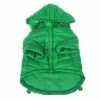Large Fresh Green Lightweight Adjustable Sporty Avalanche Dog Coat with Removable Pop Out Collared Hood by PET LIFE