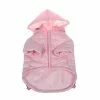 X-Large Light Pink Lightweight Adjustable Sporty Avalanche Dog Coat with Removable Pop Out Collared Hood by PET LIFE