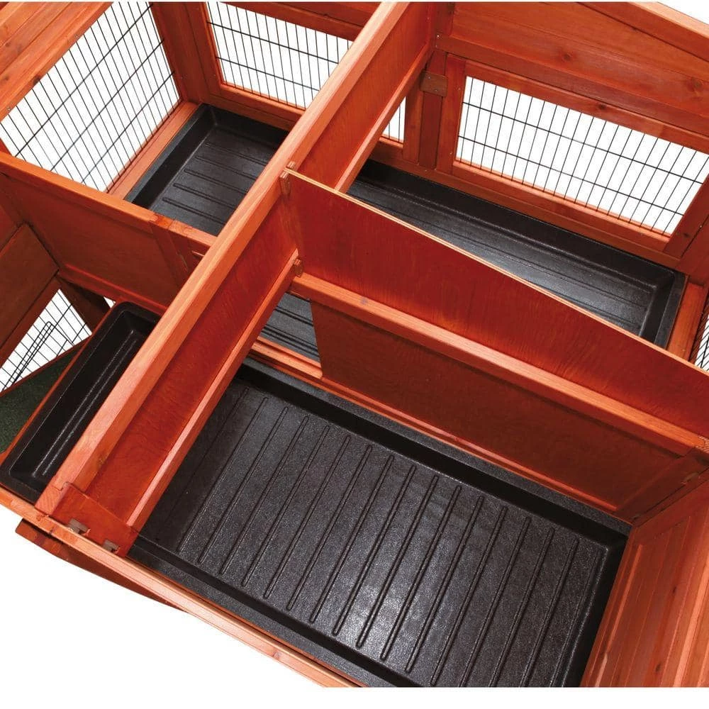 4.4 ft. x 3.7 ft. x 3.8 ft. Extra-Large Rabbit Hutch by TRIXIE - Image 3