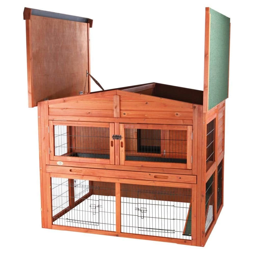 4.4 ft. x 3.7 ft. x 3.8 ft. Extra-Large Rabbit Hutch by TRIXIE - Image 2