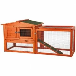 5.1 ft. x 1.7 ft. x 2.3 ft. Extra-Small Rabbit Enclosure with Outdoor Run Hutch by TRIXIE