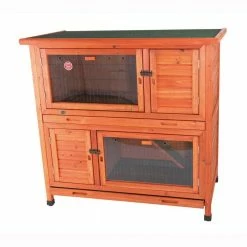 3.8 ft. x 2.1 ft. x 3.7 ft. 2-in-1 Rabbit Enclosure with Insulation Hutch by TRIXIE