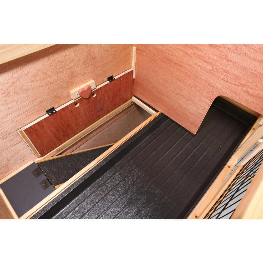 3.75 ft. x 2 ft. x 3.5 ft. Medium 2-Story Rabbit Hutch by TRIXIE - Image 4