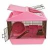 2-Level Pink Animal House Hamster Studio Home - 16 in. x 12 in. x 15 in. by Ware