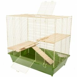 Natural's Chinchilla/Rat Cage with Wooden Shelves and Ramps - 29 in. x 17.5 in. x 25 in. by Ware